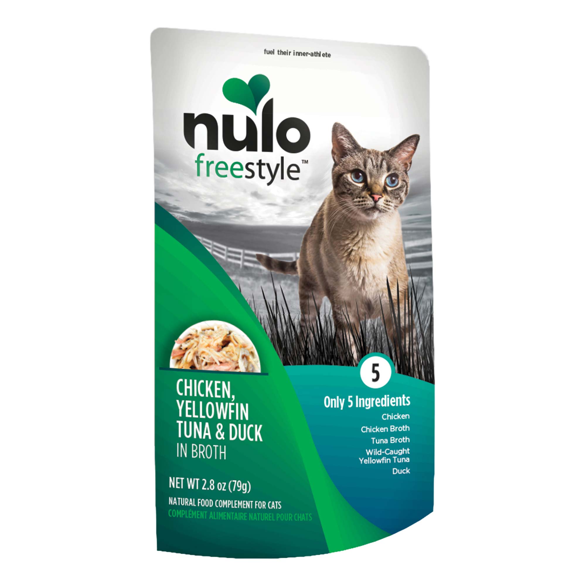 Nulo FreeStyle Cat Chicken, Yellowfin Tuna, & Duck in Broth Wet Cat Food, 2.8 Ounces