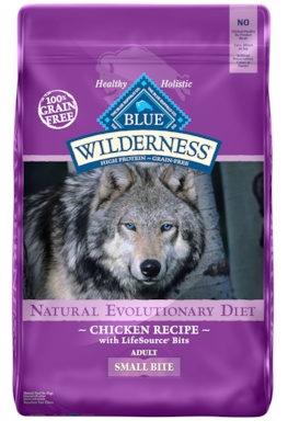 Blue Wilderness Dog Food, Small Bite, Chicken, 24 Pound Bag