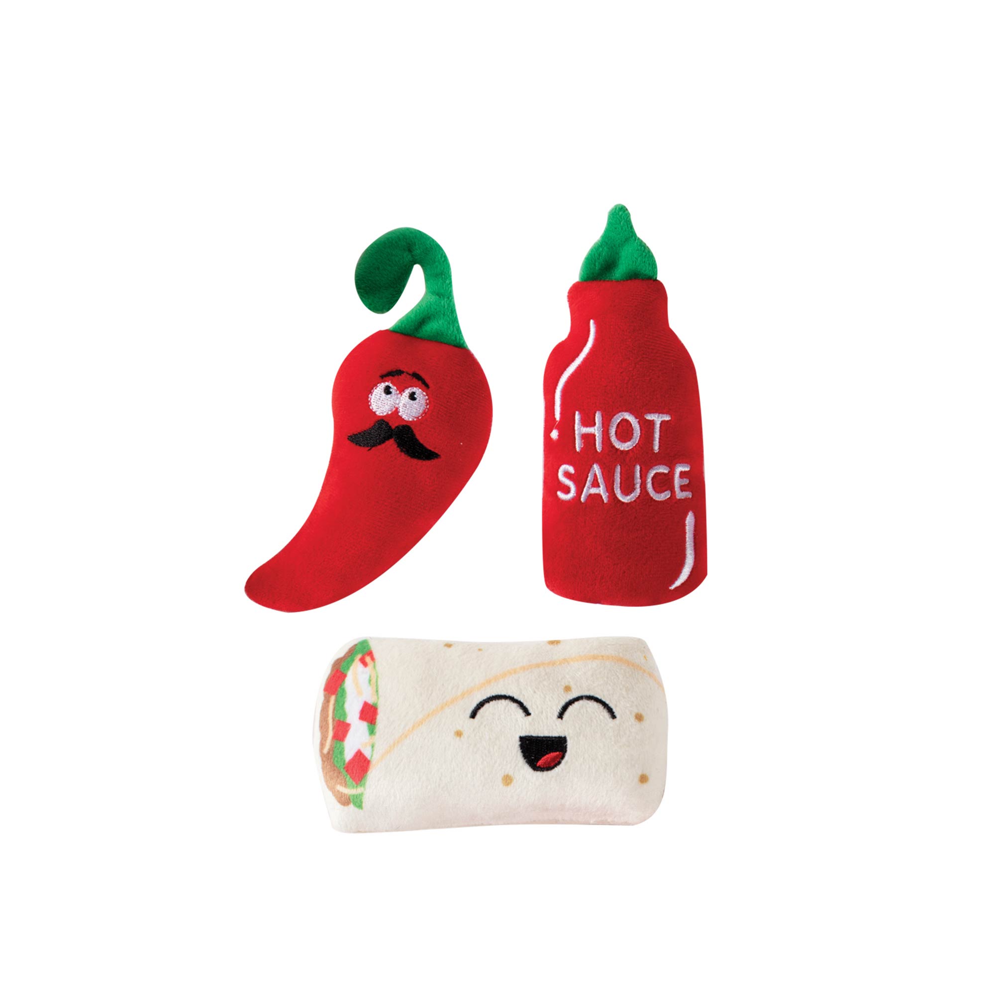 Petshop x Play On Hot & Spicy Dog Toy Set, 3 Pieces