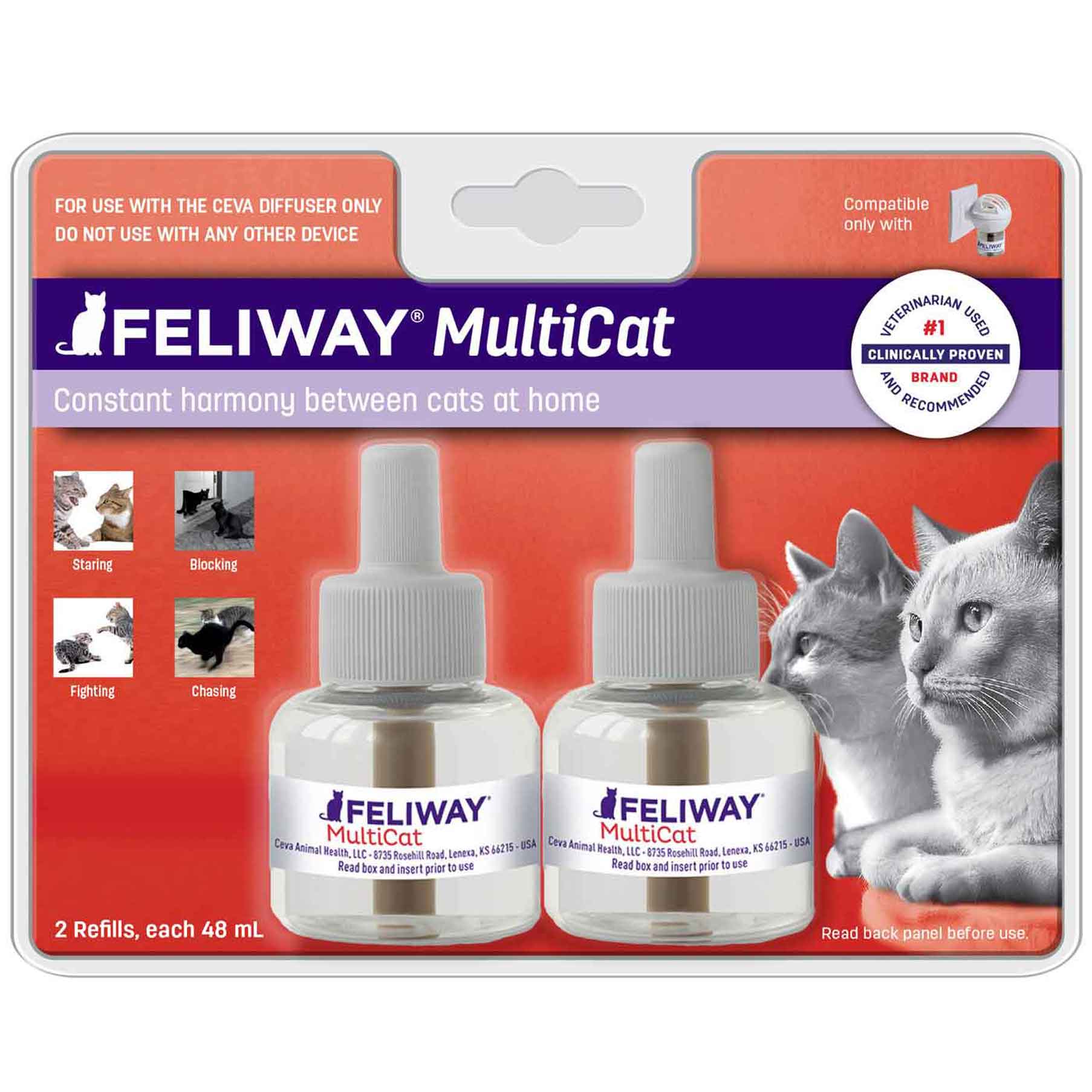 Feliway Multicat 2 Pack Refill 1ea