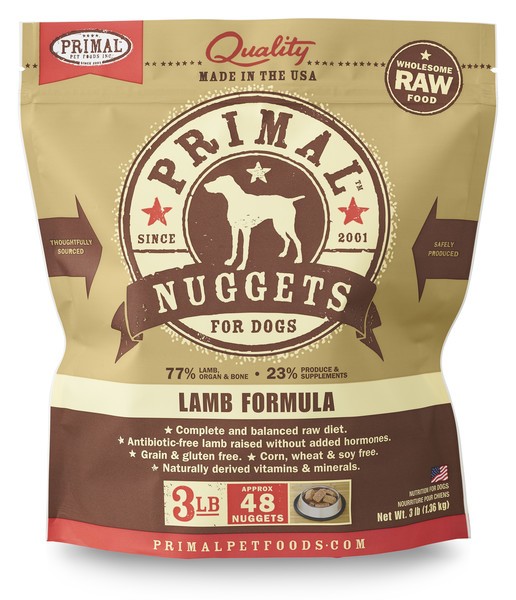 Primal Pet Foods Canine Frozen Lamb Formula, 3 Pounds - Not Available For Delivery