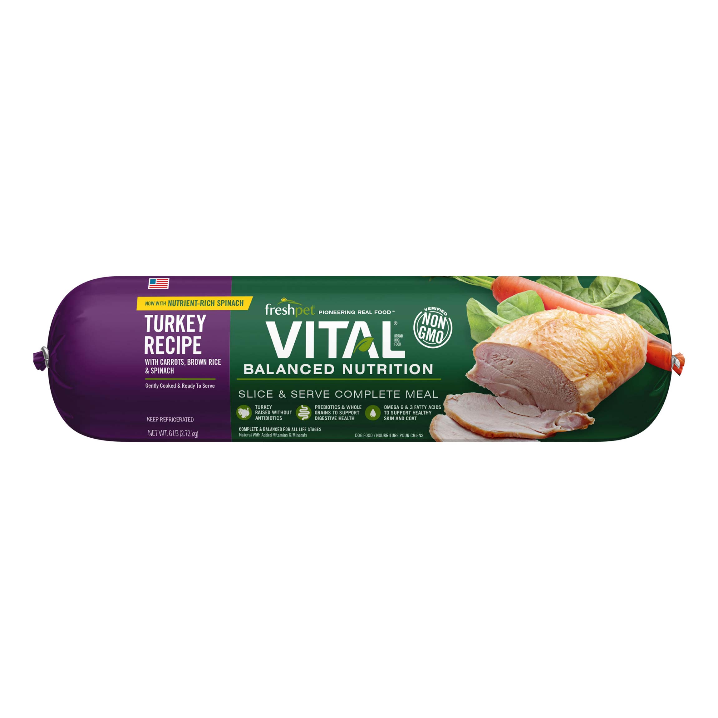 Vital Dog Food Slice/serve Turkey 6lb