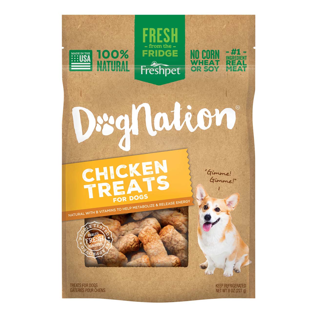 Freshpet Dognation Chicken Treats, 8 Ounces