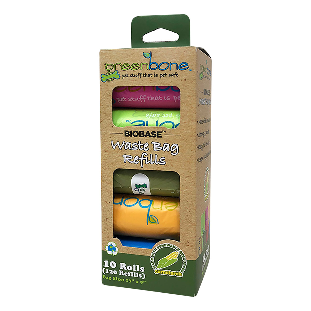 Greenbone Dog Biobase Wastebags Refill Box 10ct