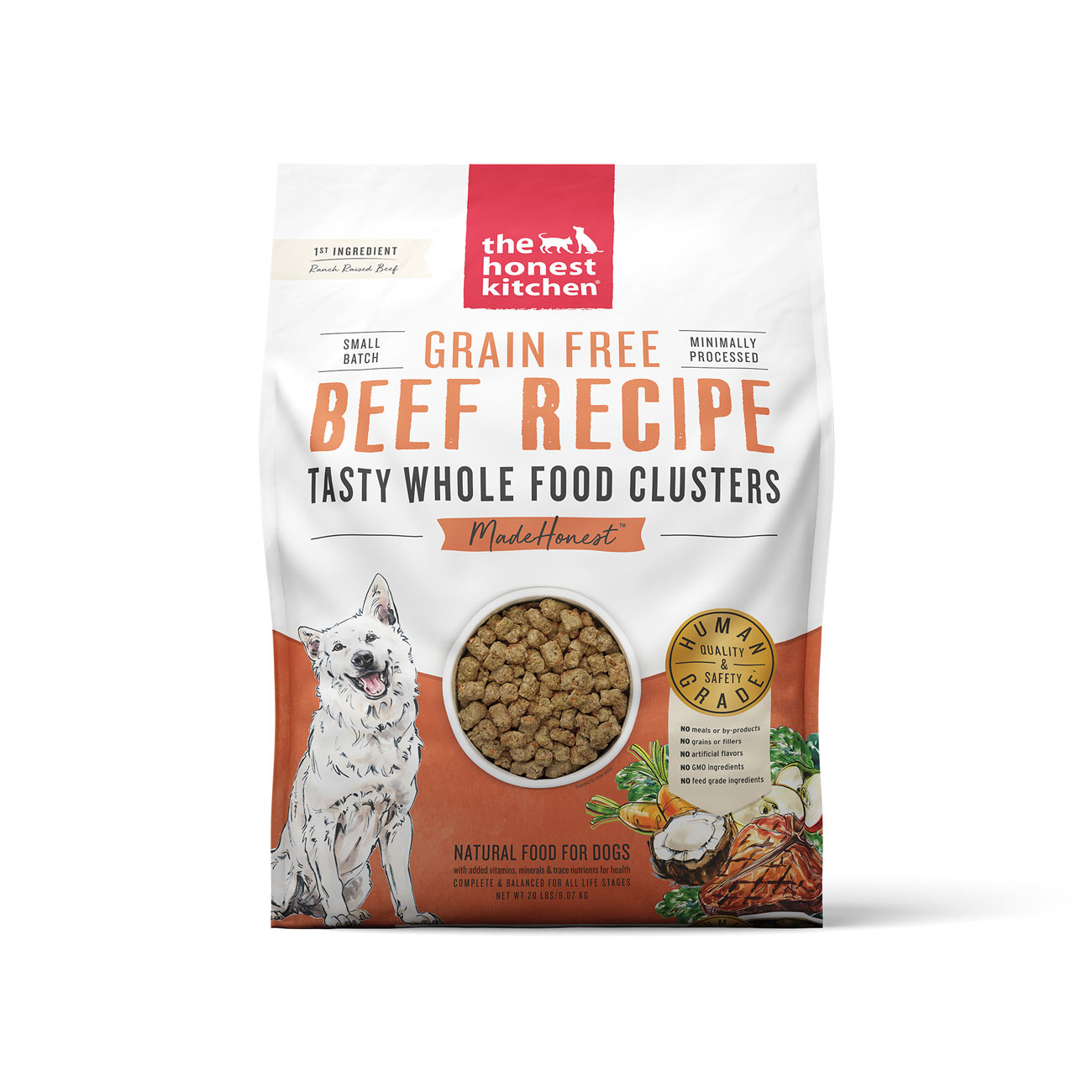 The Honest Kitchen Grain Free Beef Whole Food Clusters, 20 Pound Bag