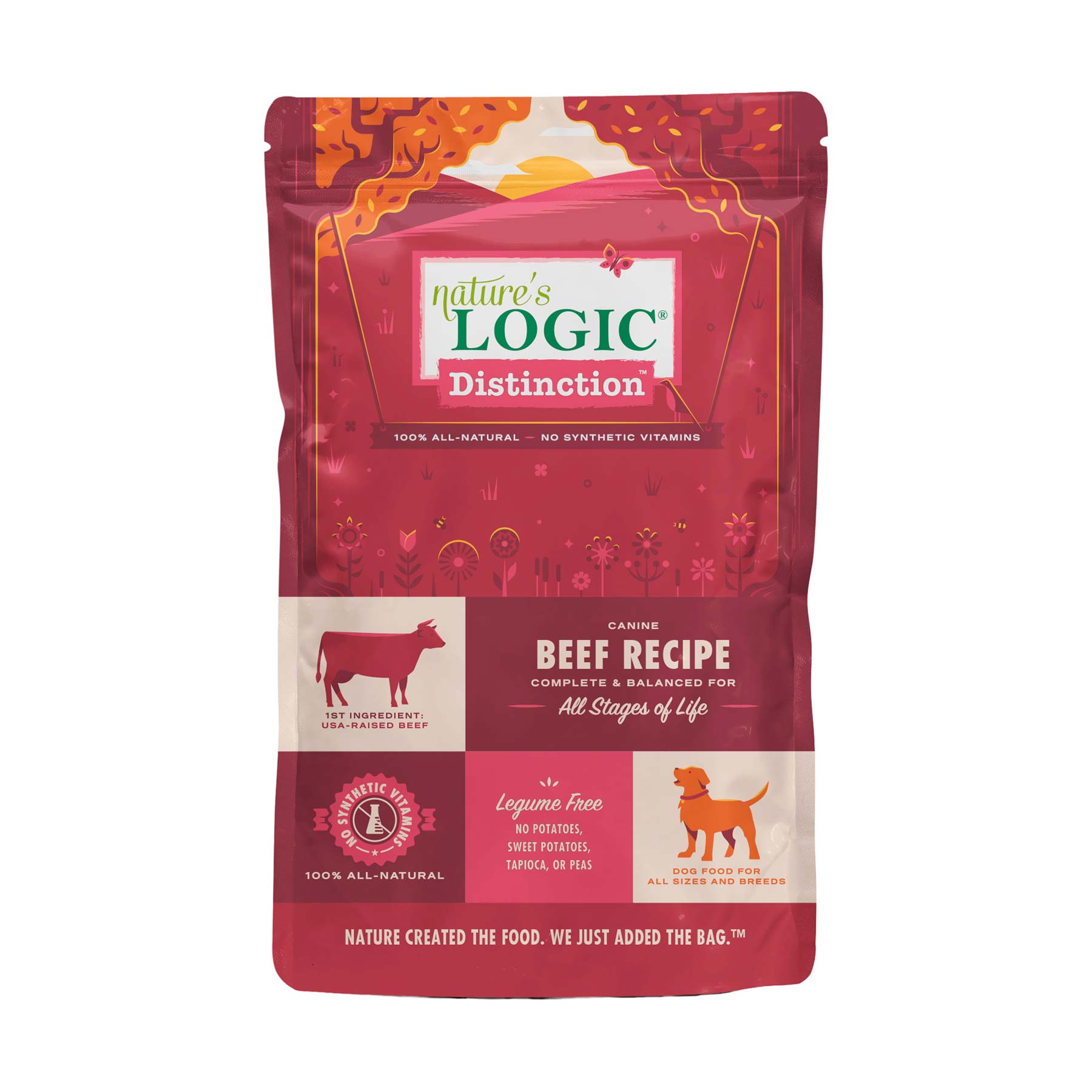 Nature's Logic Distinction Dry Dog Food, Canine Beef Recipe, 24 Pounds