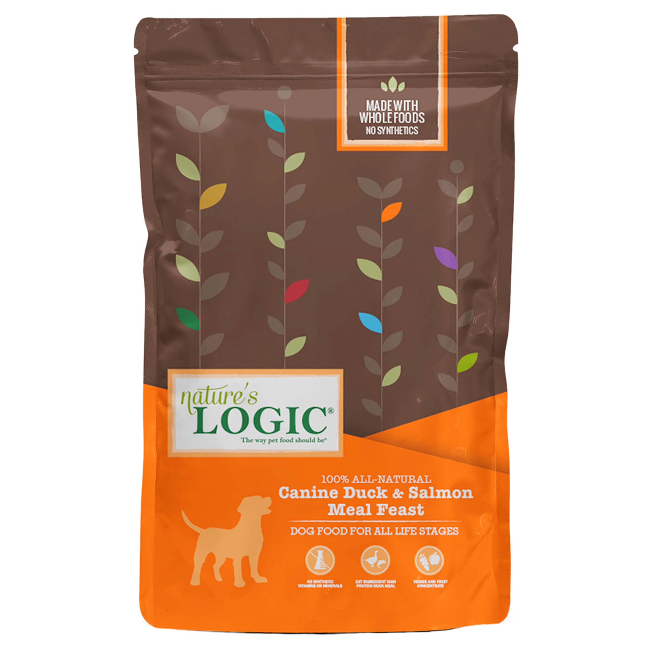 Natures Logic Dog Food Duck/Salmon Feast Dry Dog Food, 4.4 Pounds