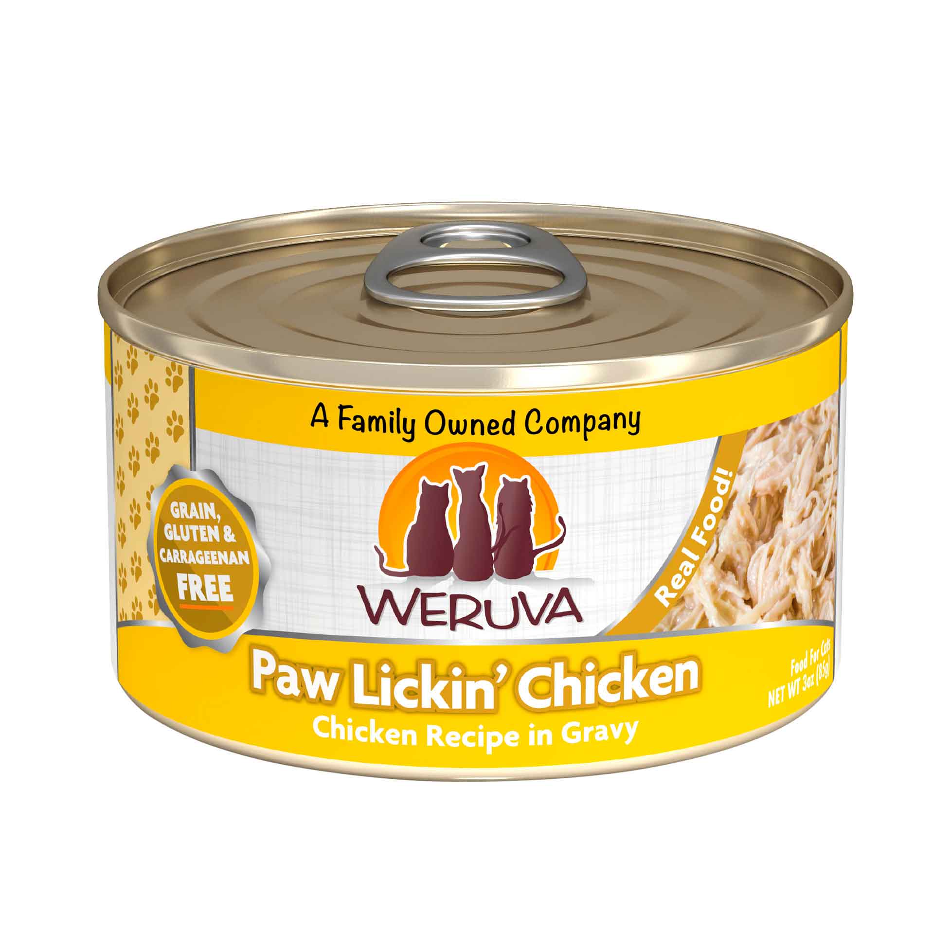 Weruva Classic Wet Cat Food, Paw Lickin' Chicken with Chicken Breast in Gravy, 3 Ounce Can