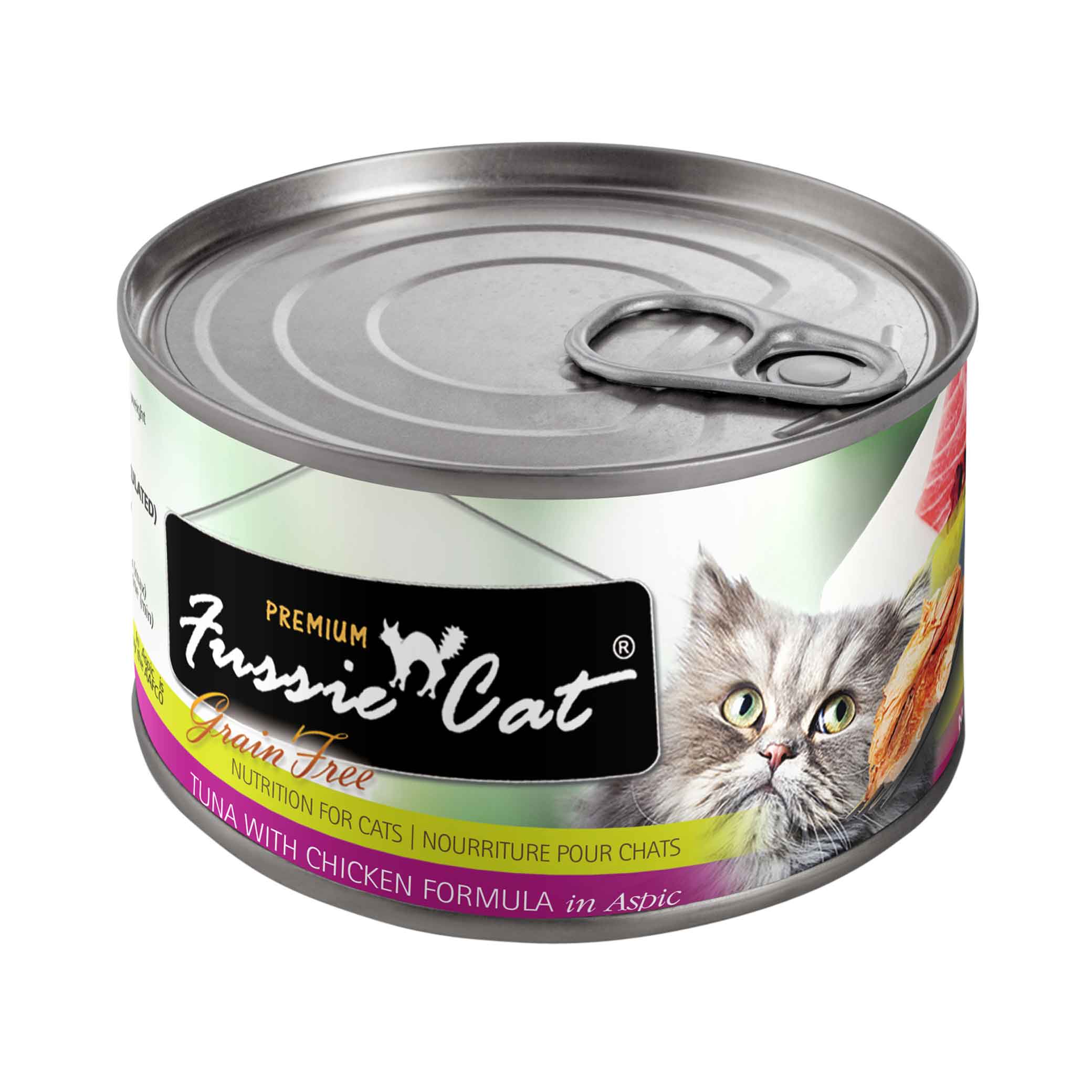 Fussie Cat Premium Grain-Free Tuna With Chicken Canned Cat Food, 5.5 Ounces