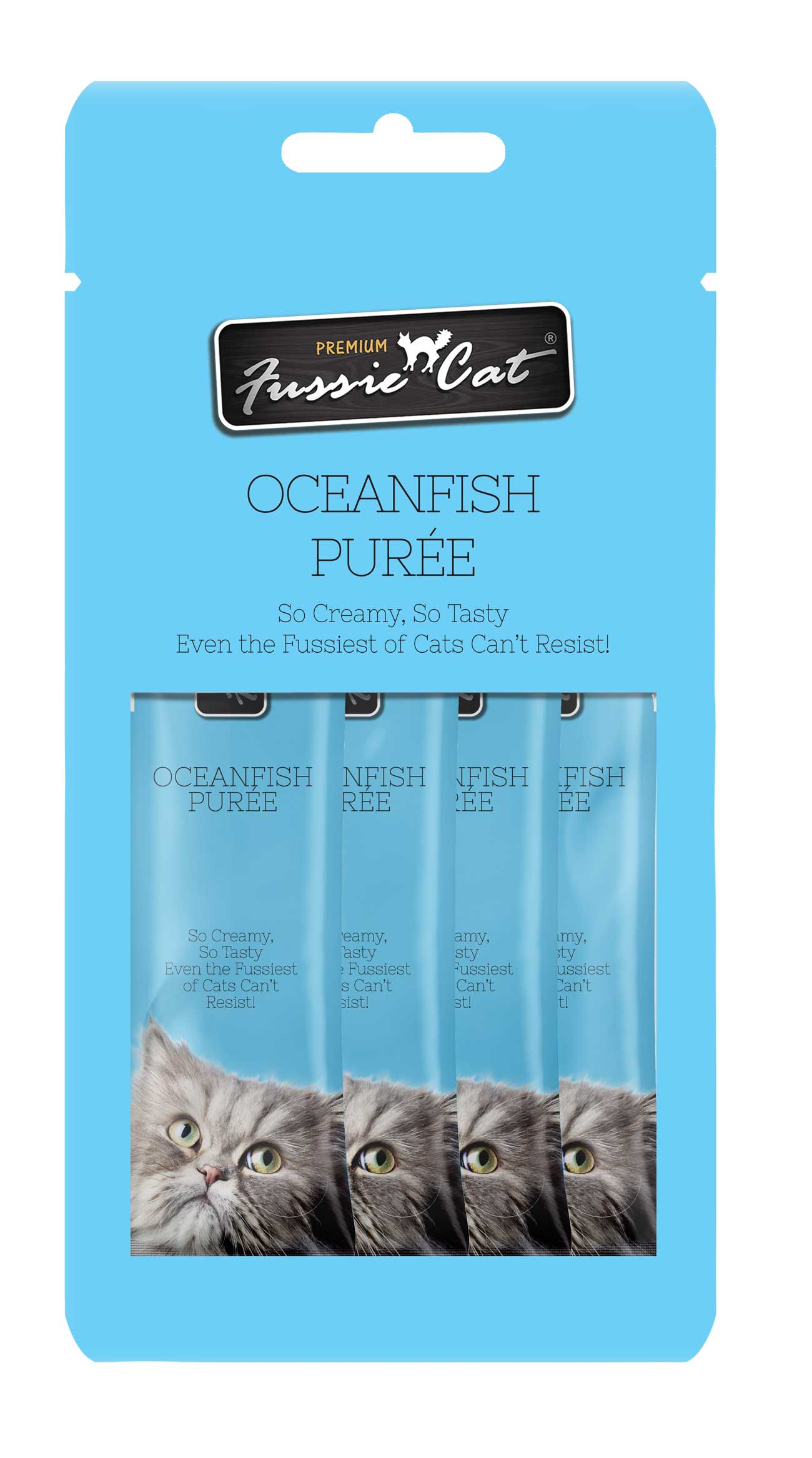 Fussie Cat Cat Treat Ocean Fish Puree 2oz
